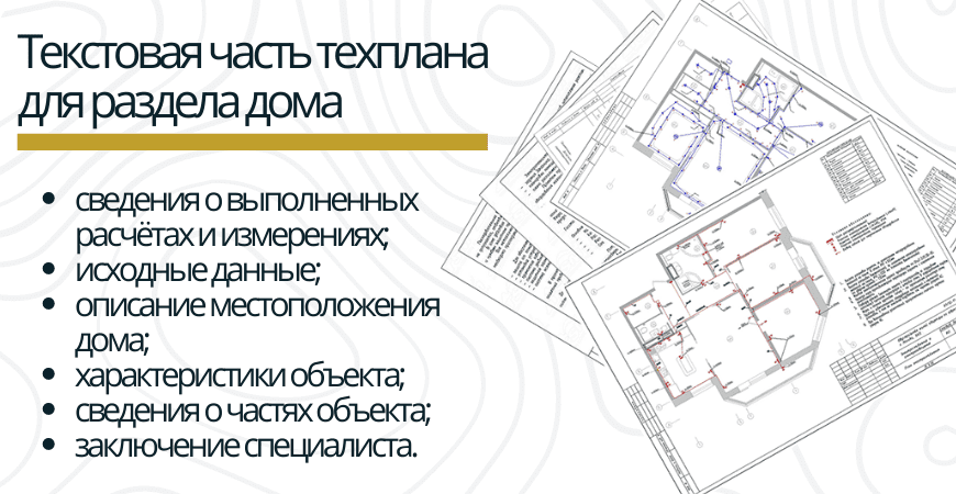 Текстовая часть техплана для раздела дома в Ижевске